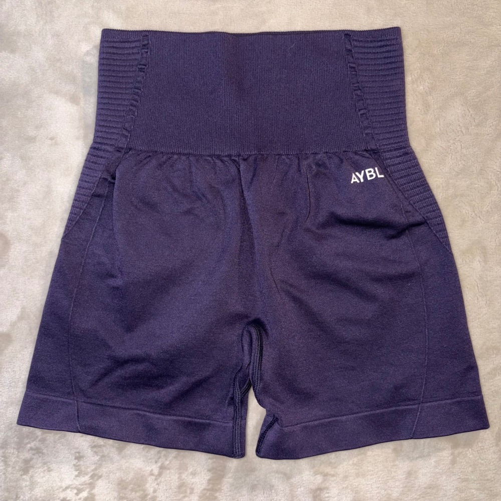 AYBL Balance V2 Seamless Shorts Mulberry Purple High Waist Gym Activewear Small